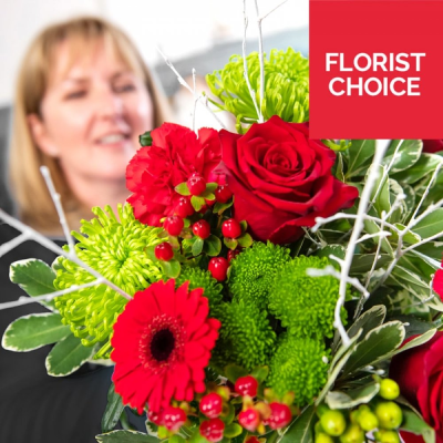 Christmas Florist Choice Gift Wrap | Heywood Florists | Heywood | Flower Delivery - Same Day Christmas Flowers Flowers Delivered In Heywood From Heywood Florist